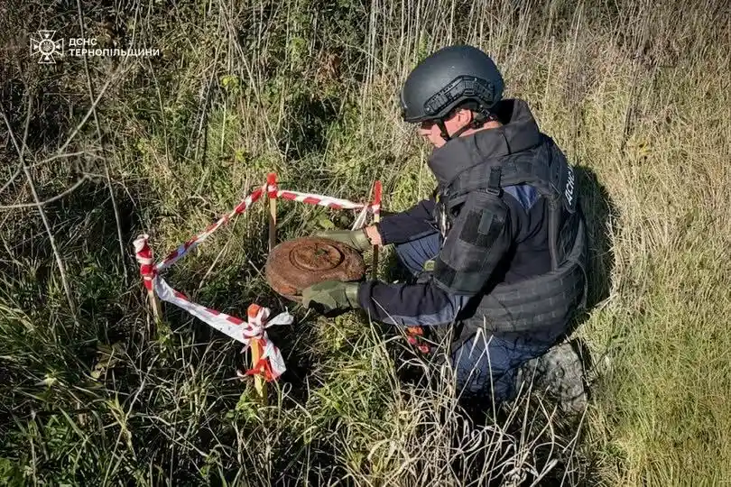 На Тернопільщині у лісі виявили і знешкодили міну часів Другої світової війни