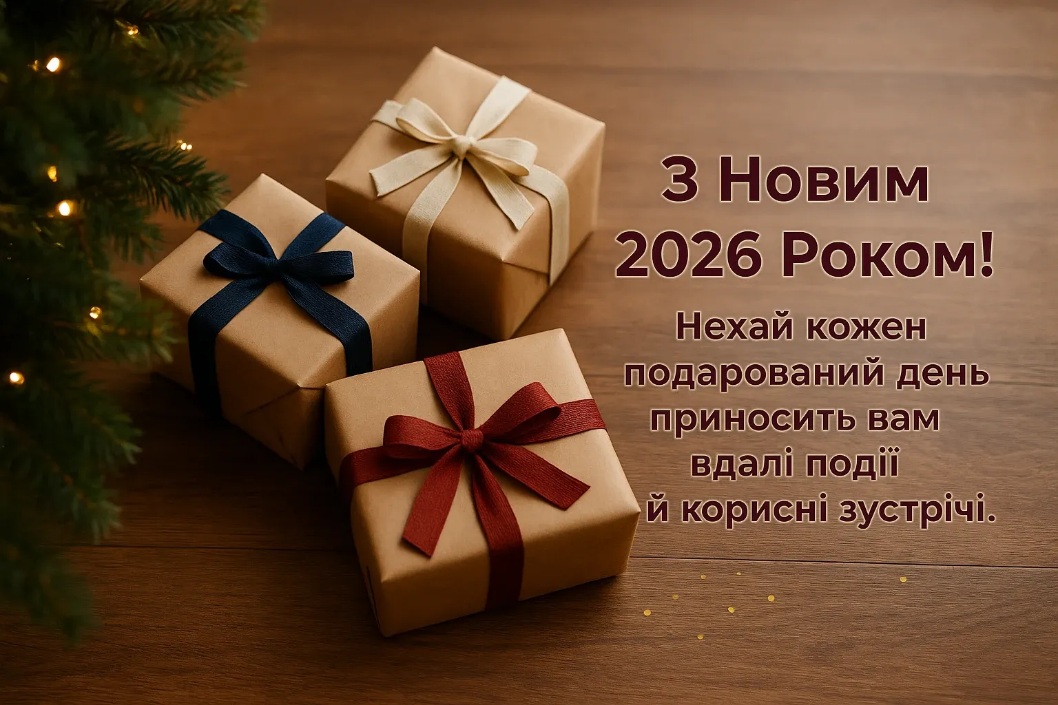 Привітання з новим роком 2026 своїми словами Привітання з новим роком 2026 своїми словами