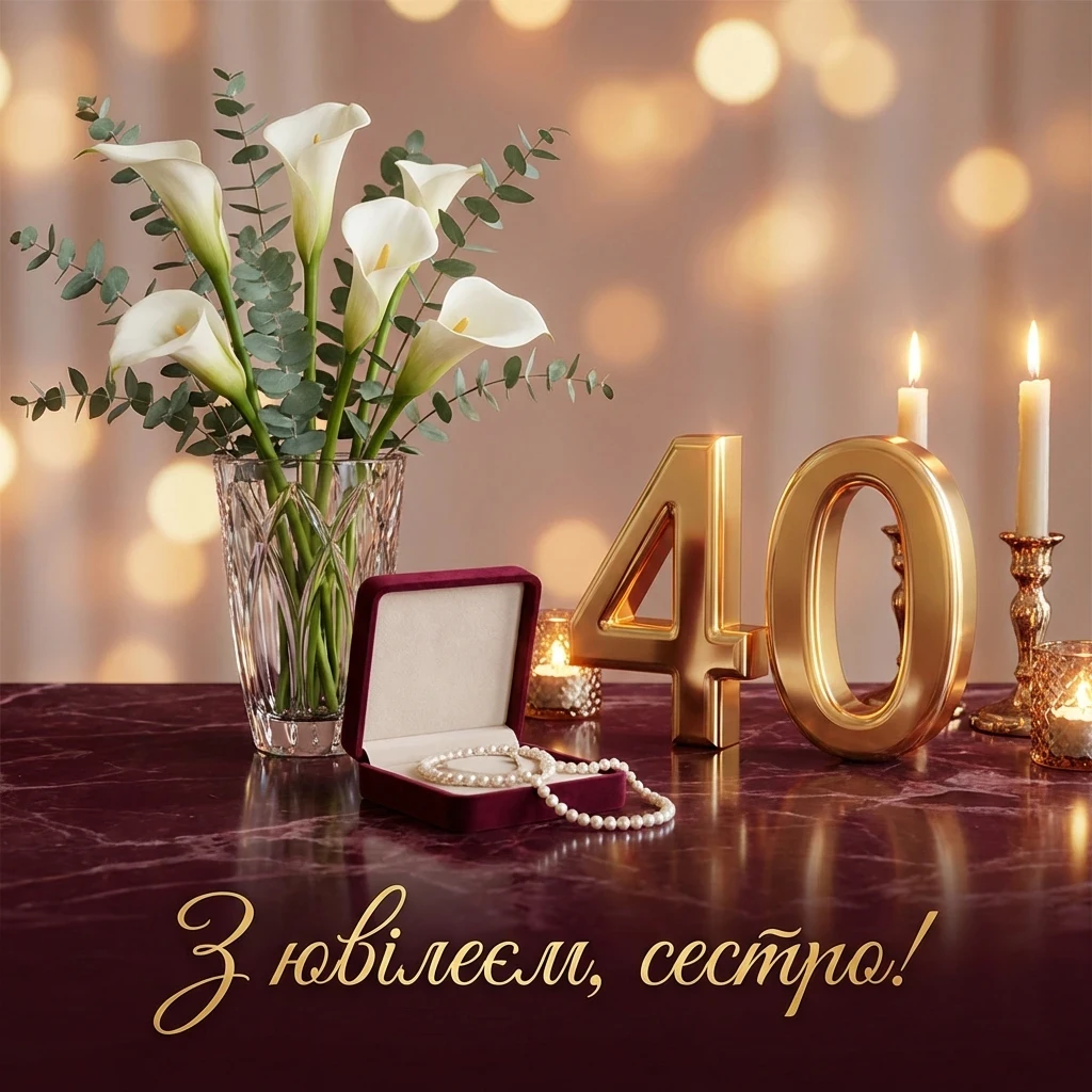 з ювілеєм 40 років сестрі з ювілеєм 40 років сестрі