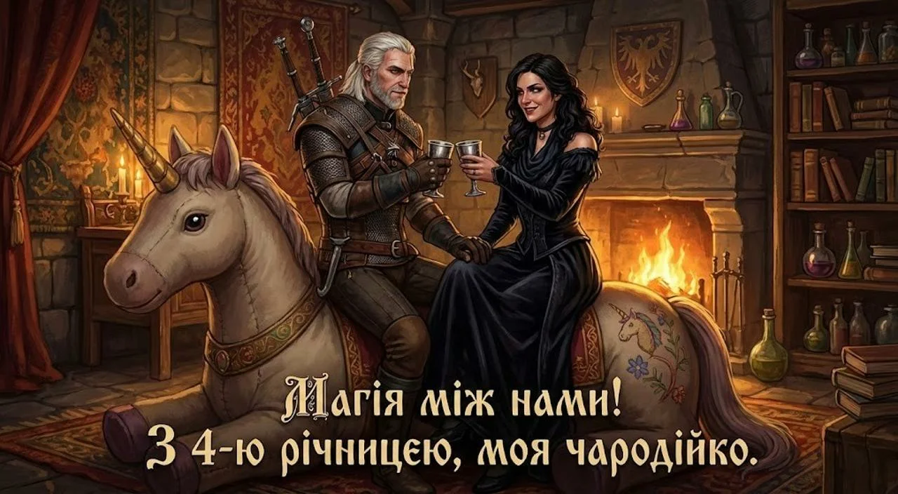 Привітання на 4 роки весілля