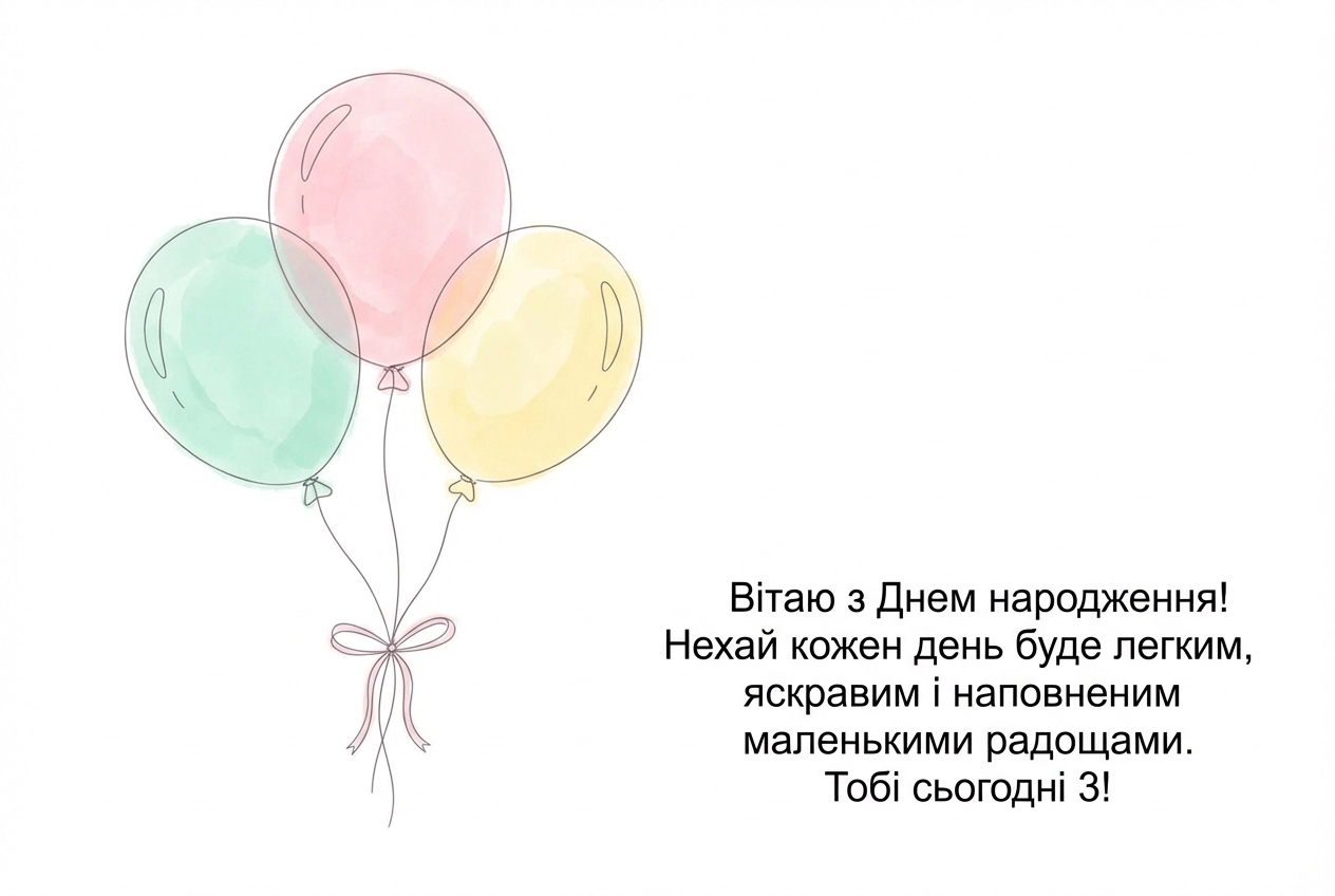 вітання дівчинці 3 роки з днем народження вітання дівчинці 3 роки з днем народження