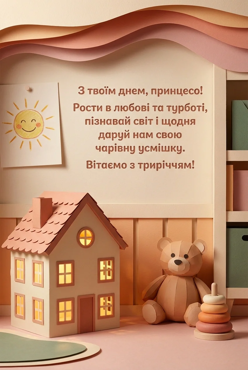 вітання дівчинці 3 роки з днем народження вітання дівчинці 3 роки з днем народження