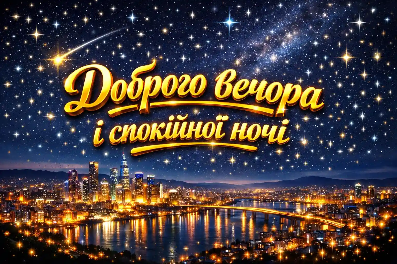 Доброго вечора і спокійної ночі: найкращі картинки та душевні побажання для затишного відпочинку