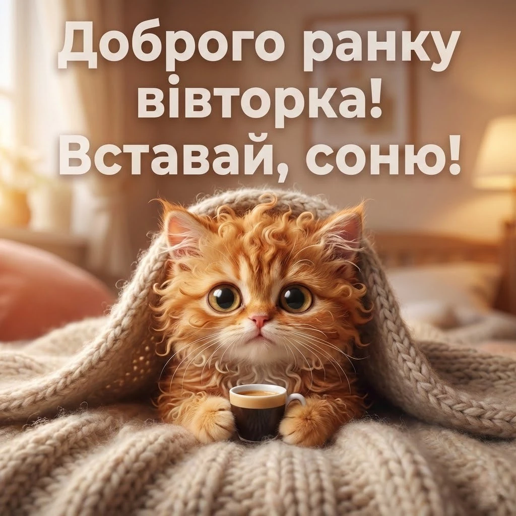Доброго ранку вівторка: душевні побажання та найкрасивіші листівки для гарного настрою