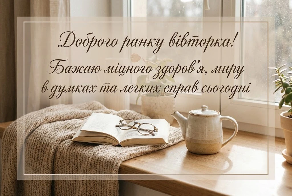 Доброго ранку вівторка: душевні побажання та найкрасивіші листівки для гарного настрою