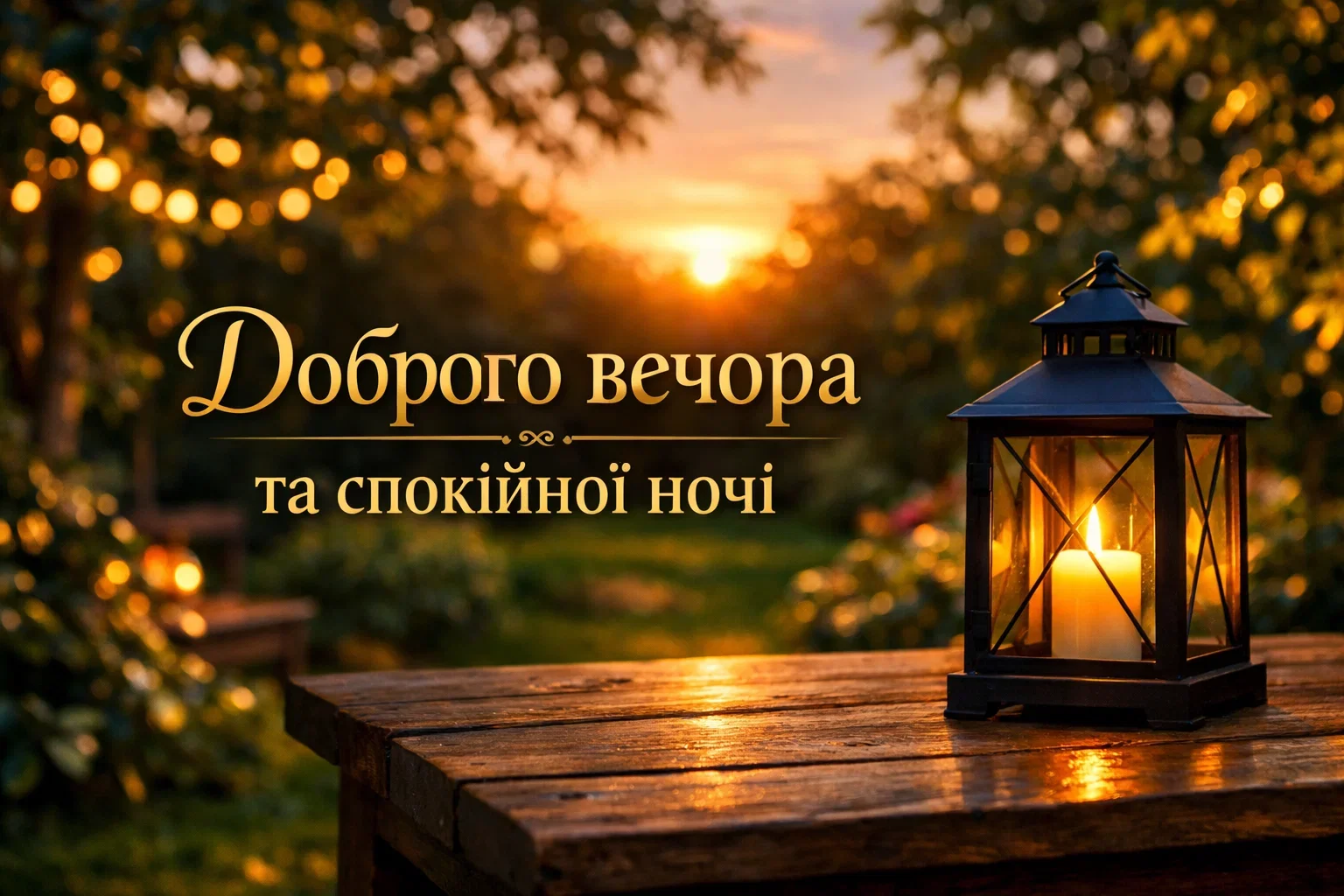 Мудрі побажання доброго вечора та спокійної ночі: красиві картинки та душевні листівки для близьких