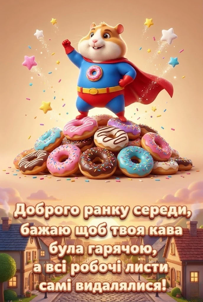 Доброго ранку середи та прикольні картинки для бадьорого настрою на весь день
