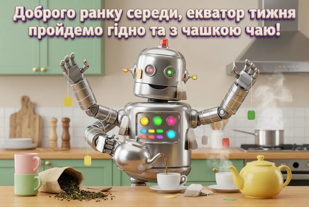 Доброго ранку середи та прикольні картинки для бадьорого настрою на весь день