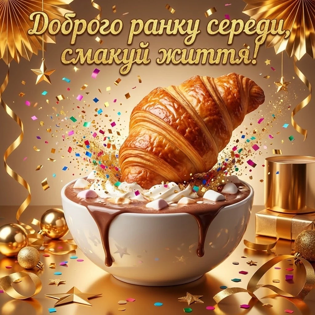 Доброго ранку середи та прикольні картинки для бадьорого настрою на весь день