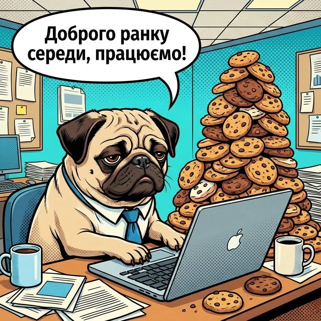 Доброго ранку середи та прикольні картинки для бадьорого настрою на весь день