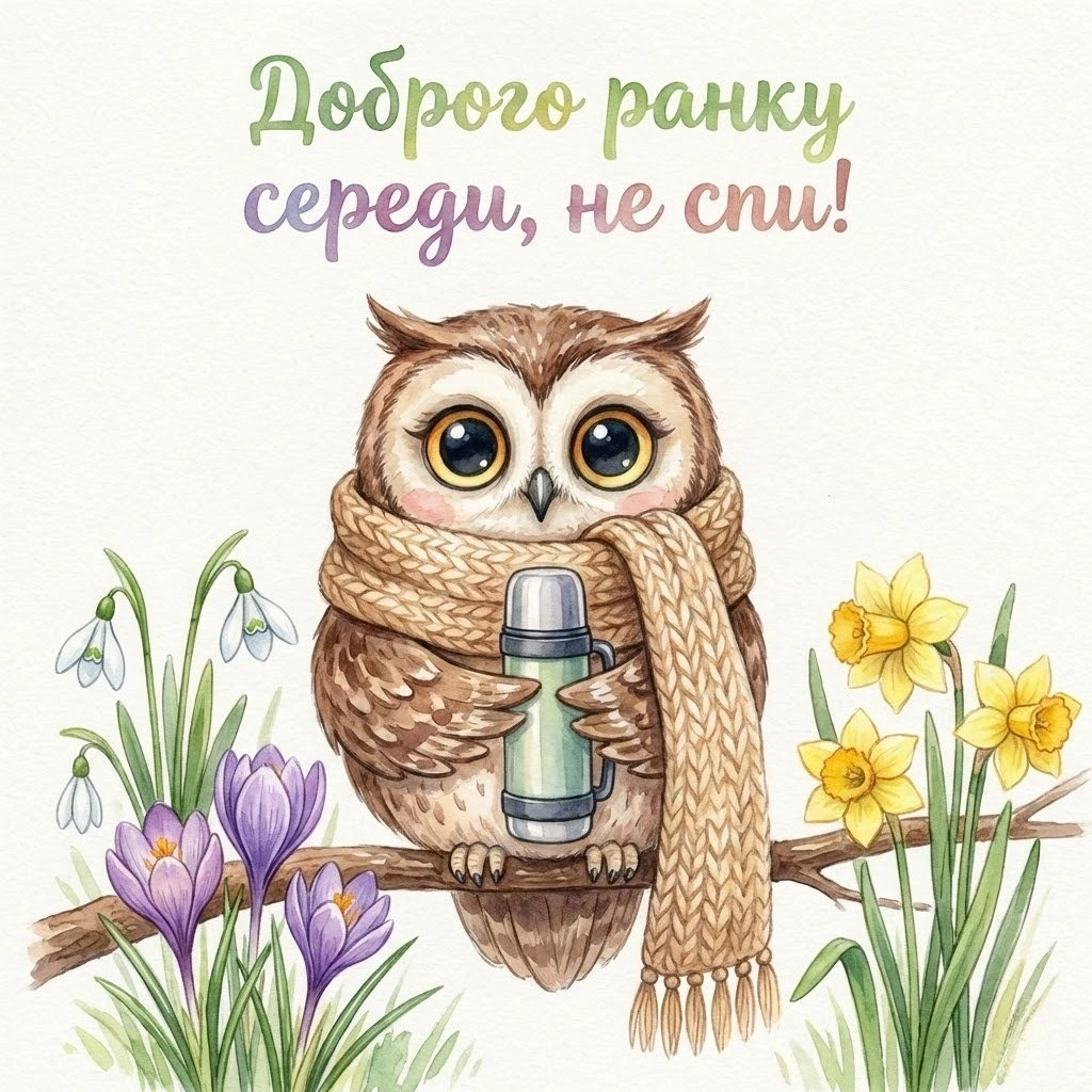 Доброго ранку середи та прикольні картинки для бадьорого настрою на весь день