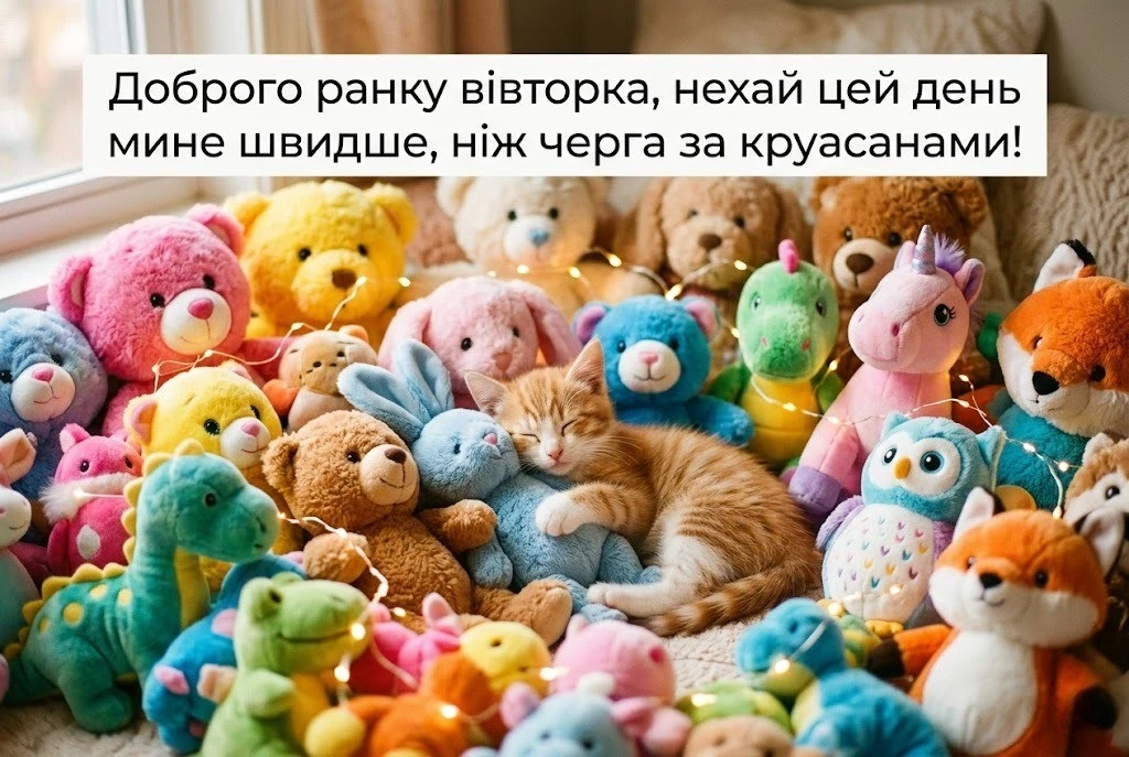 Доброго ранку вівторка: прикольні картинки для позитивного настрою