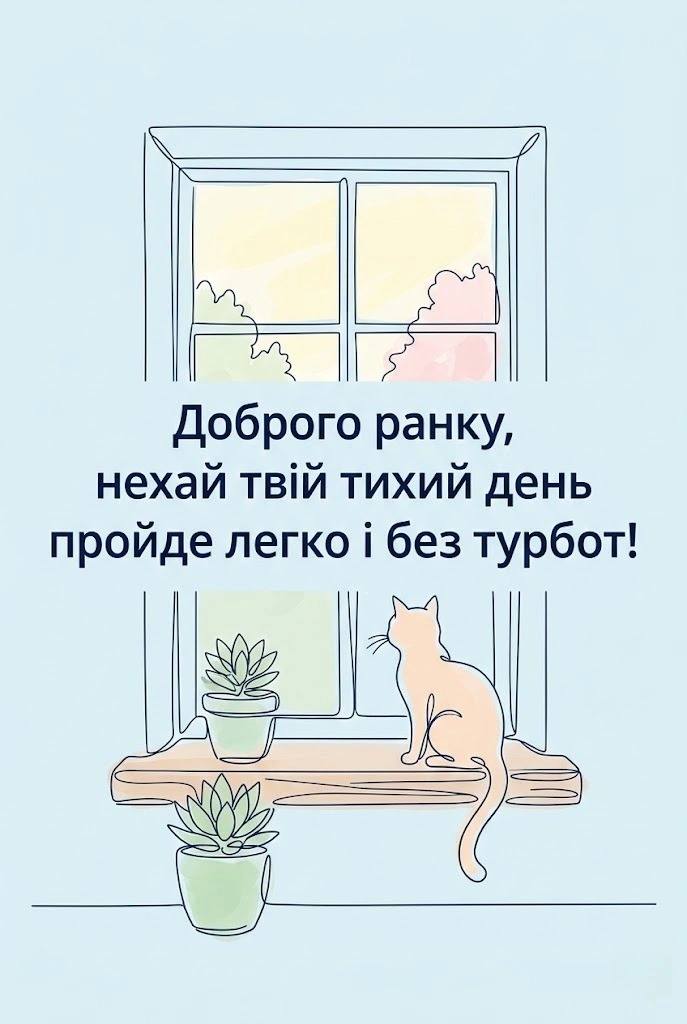 Доброго ранку та тихого дня з найкращими картинками та душевними листівками для гарного настрою