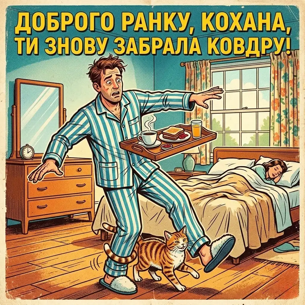 Доброго ранку, кохана: прикольні картинки та кумедні побажання для найкращого початку дня