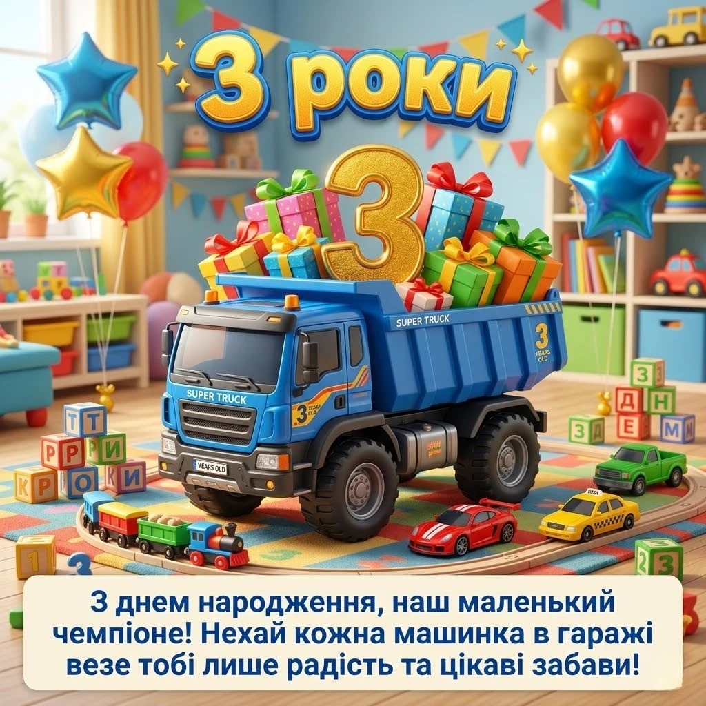 Зворушливі слова синочку на три роки від батьків та близьких
