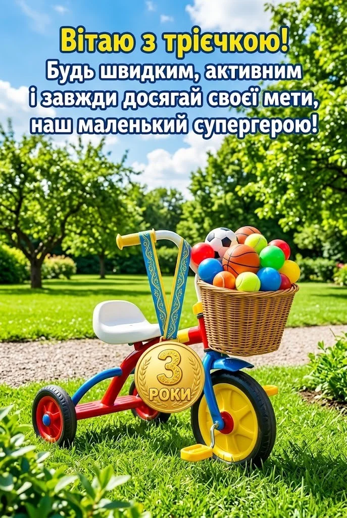Зворушливі слова синочку на три роки від батьків та близьких