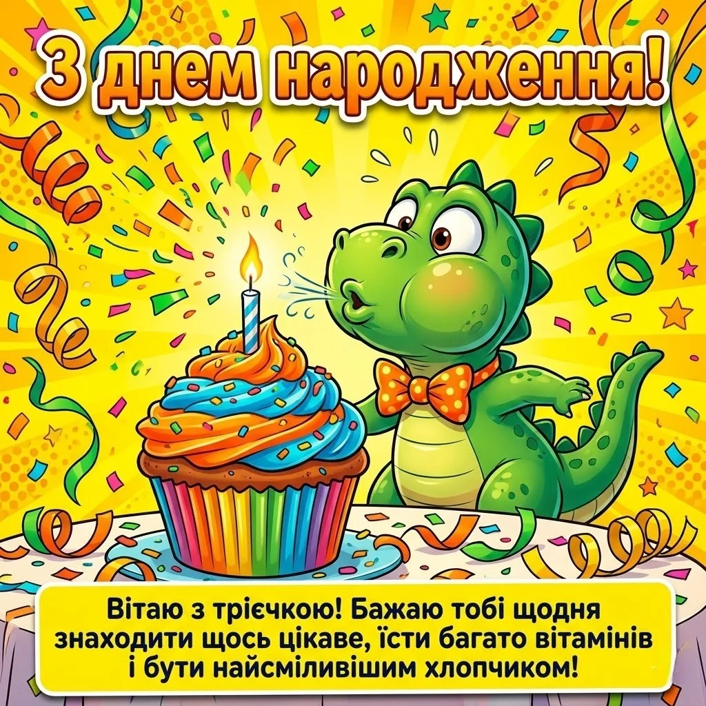 Зворушливі слова синочку на три роки від батьків та близьких