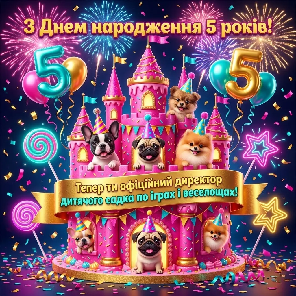 Привітання з днем народження дівчинці на 5 років: вірші та щира проза