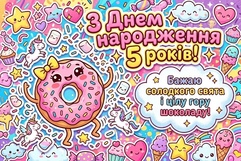 Привітання з днем народження дівчинці на 5 років: вірші та щира проза