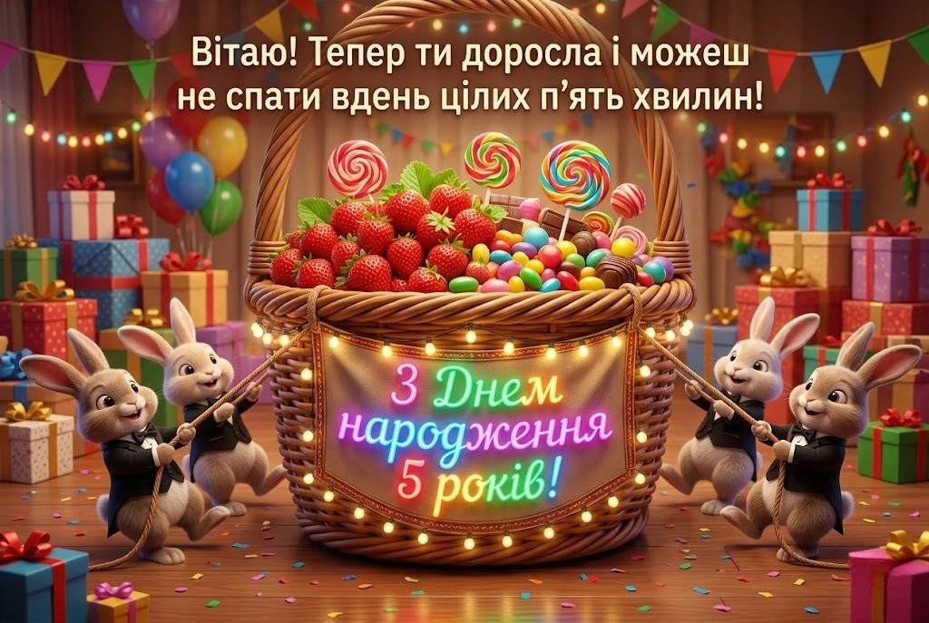 Привітання з днем народження дівчинці на 5 років: вірші та щира проза