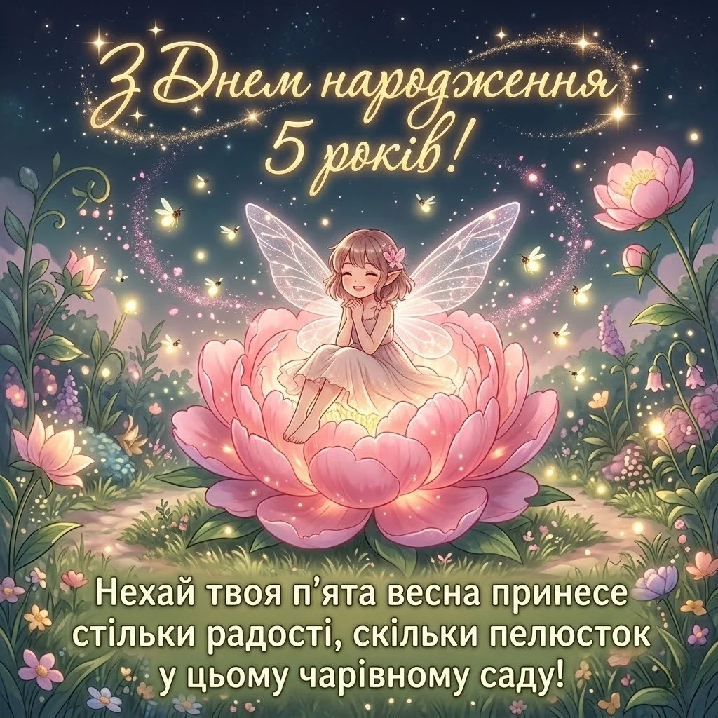 Привітання з днем народження дівчинці на 5 років: вірші та щира проза