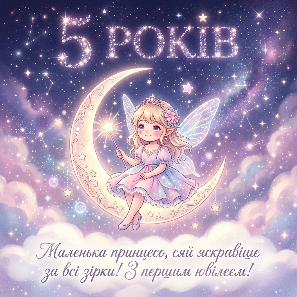 5 років малій принцесі: чарівні побажання у віршах та своїми словами