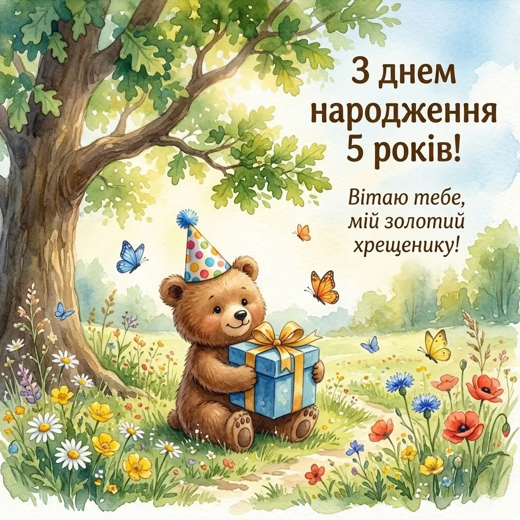 5 років хрещенику: зворушливі вітання у віршах та прозі