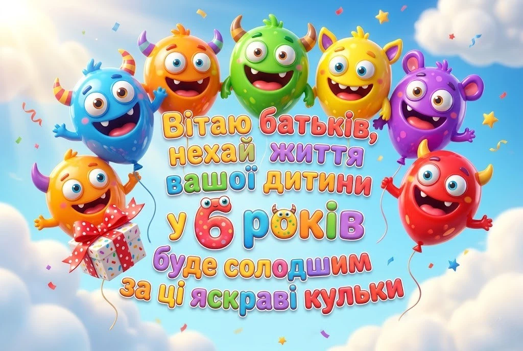 6 років малечі: зворушливі слова підтримки та вітання для батьків