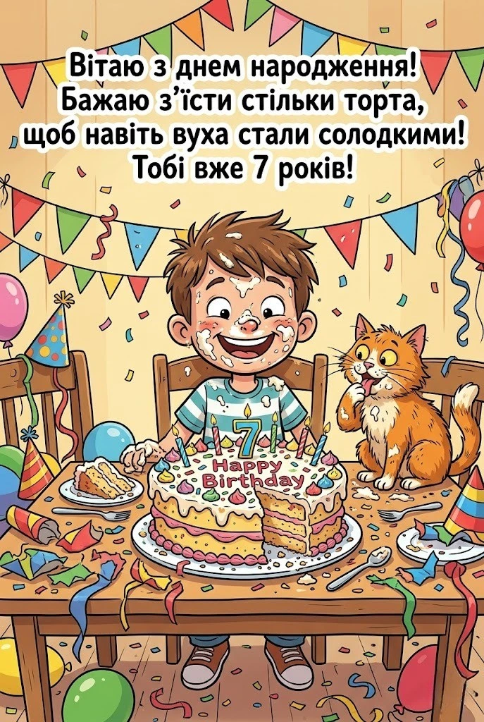 Найкращі слова на день народження для хлопчика 7 років