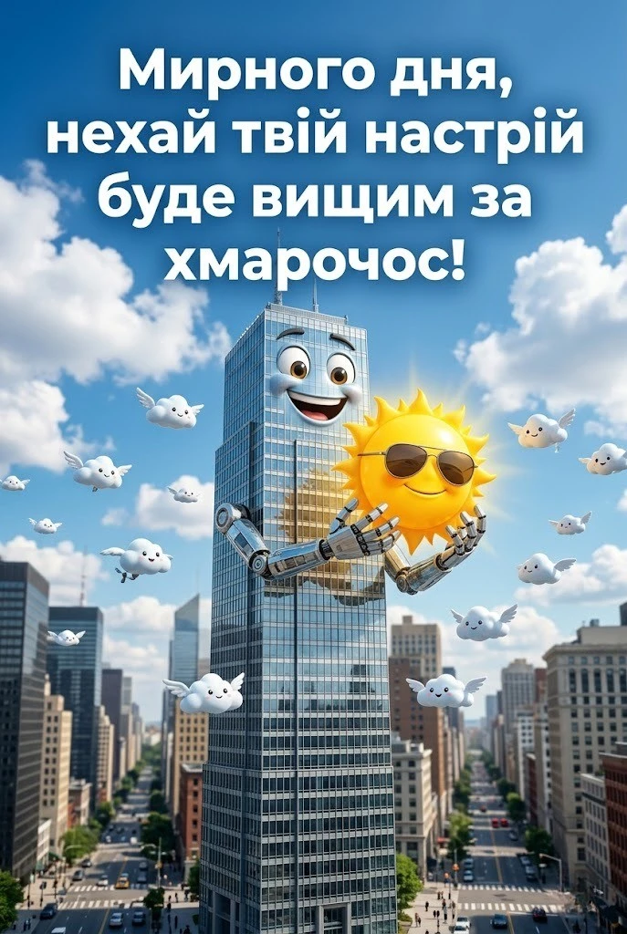 Доброго мирного дня українською: душевні побажання та прикольні листівки для гарного настрою