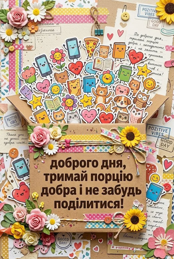 Доброго мирного дня українською: душевні побажання та прикольні листівки для гарного настрою