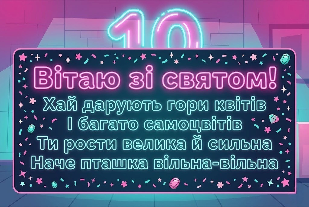 Перша «десятка» в житті: вітаємо улюблену внучку зі святом