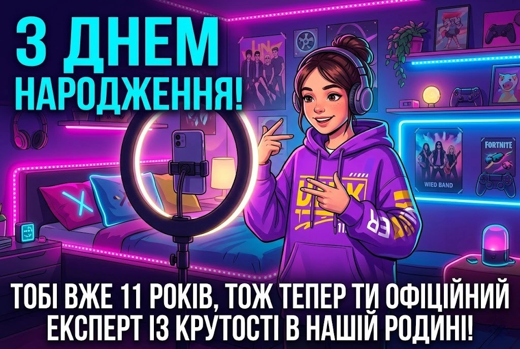 Привітання з 11-річчям дівчинці: щирі слова для доньки, онучки та подруги