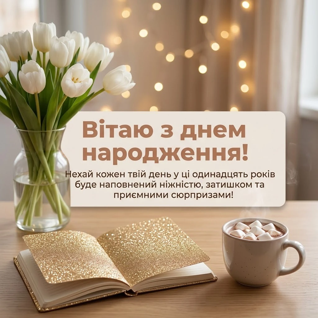 Привітання з 11-річчям дівчинці: щирі слова для доньки, онучки та подруги