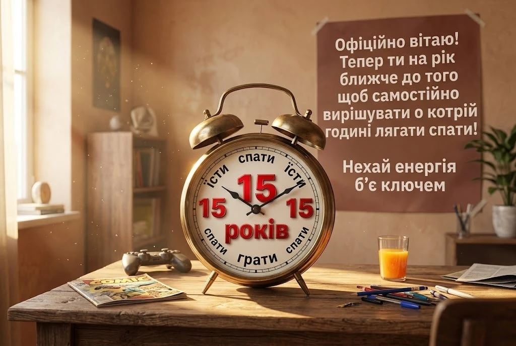15 років — час великих звершень: вітання для майбутнього лідера