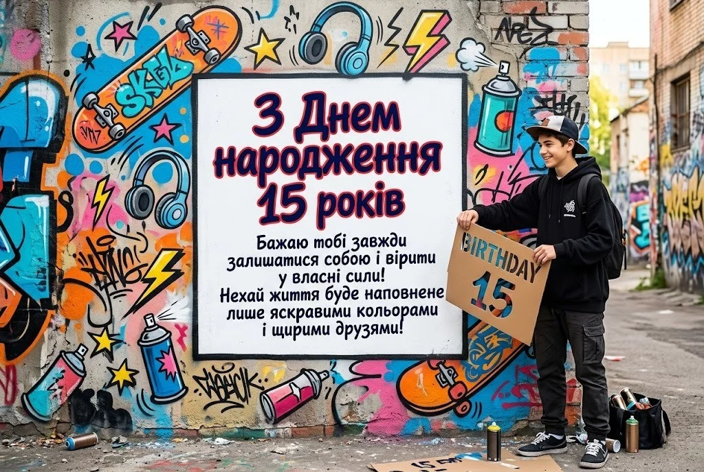 15 років — час великих звершень: вітання для майбутнього лідера