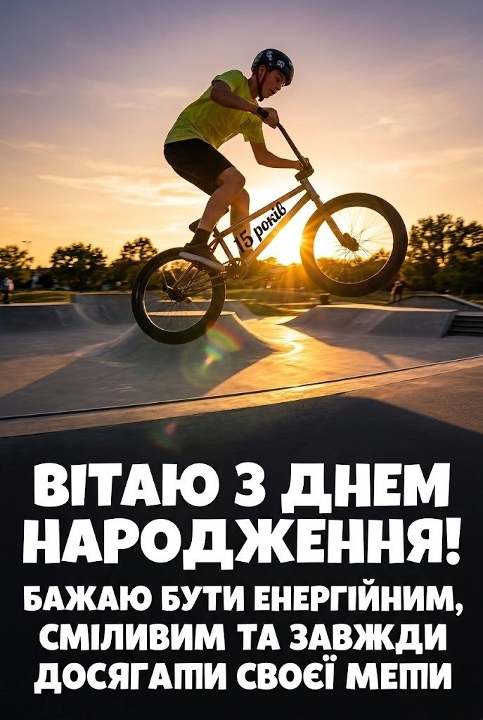 Тобі 15! Найкрутіші побажання та картинки для хлопців і дівчат