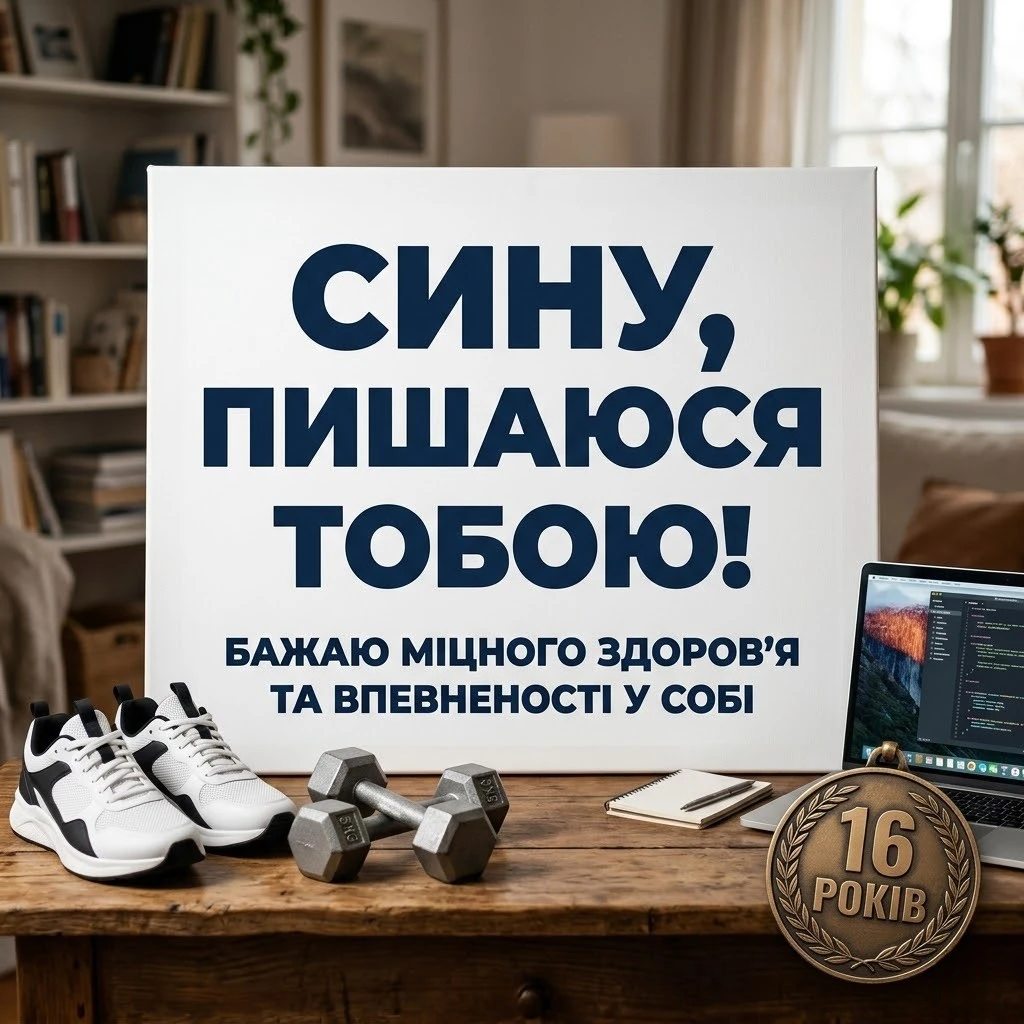 Щирі вітання з 16-річчям сину: від емоційних слів мами до настанов батька