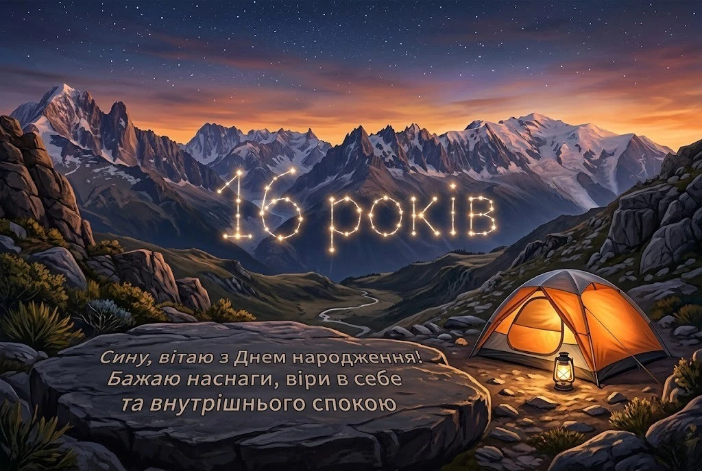 Щирі вітання з 16-річчям сину: від емоційних слів мами до настанов батька