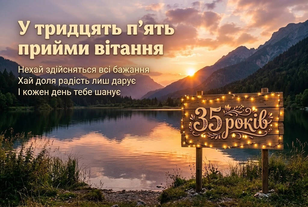 Ювілей 35 років: підбірка зворушливих побажань та емоційних віршів