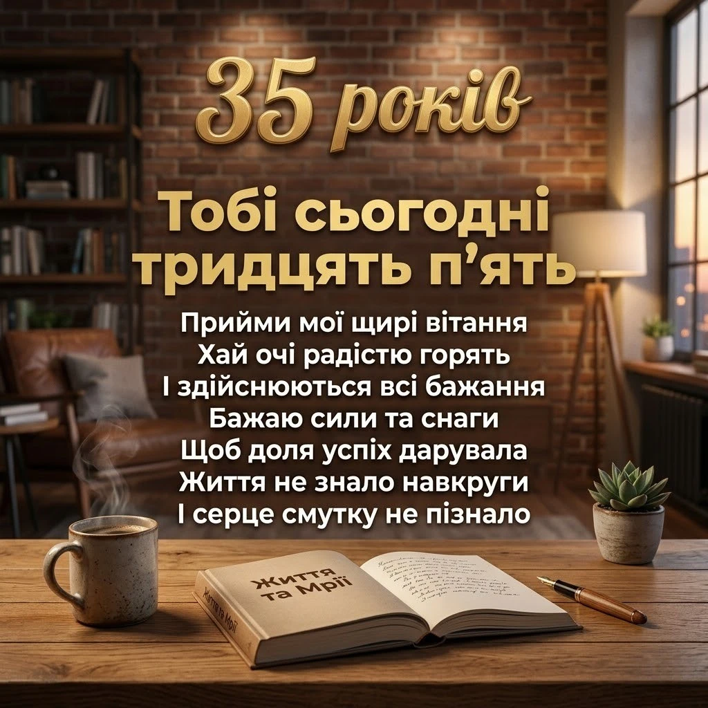 Ювілей 35 років: підбірка зворушливих побажань та емоційних віршів