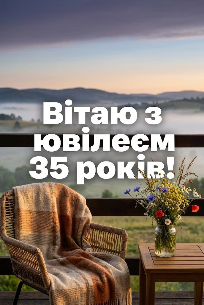 Ювілей 35 років: підбірка зворушливих побажань та емоційних віршів