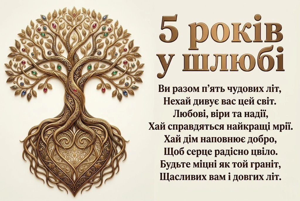 З дерев’яним весіллям! 5 років спільного щастя у віршах та прозі