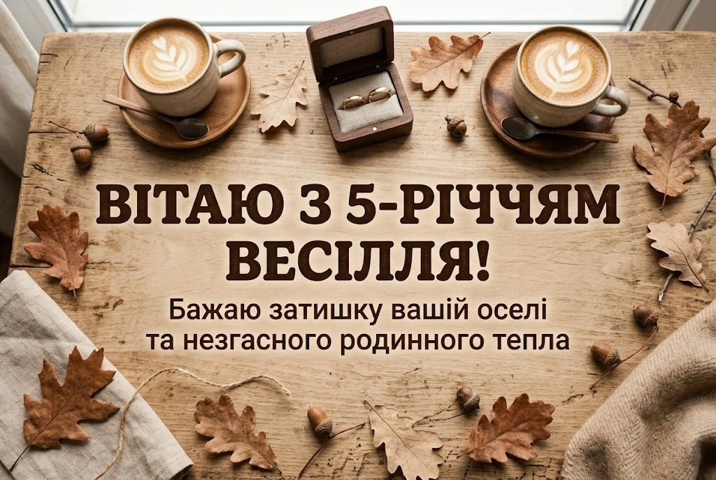 З дерев’яним весіллям! 5 років спільного щастя у віршах та прозі