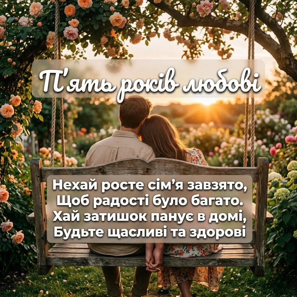 З дерев’яним весіллям! 5 років спільного щастя у віршах та прозі
