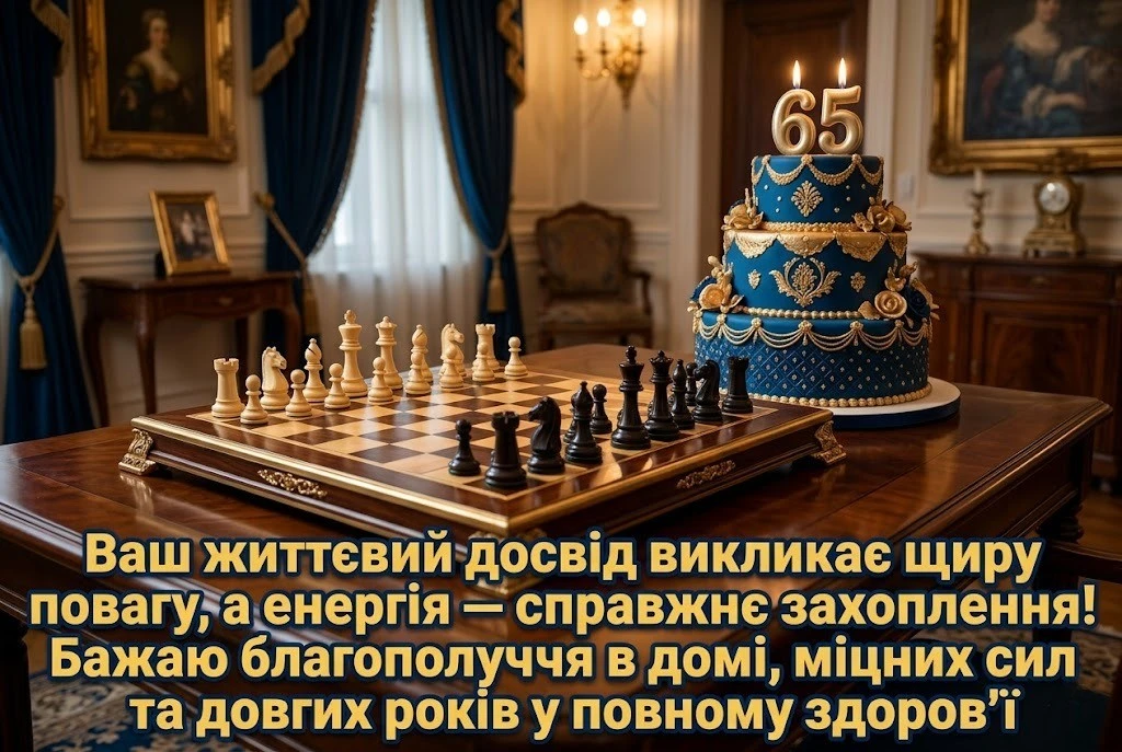 Картинки з ювілеєм 65 років для чоловіка: найкращі листівки та привітання