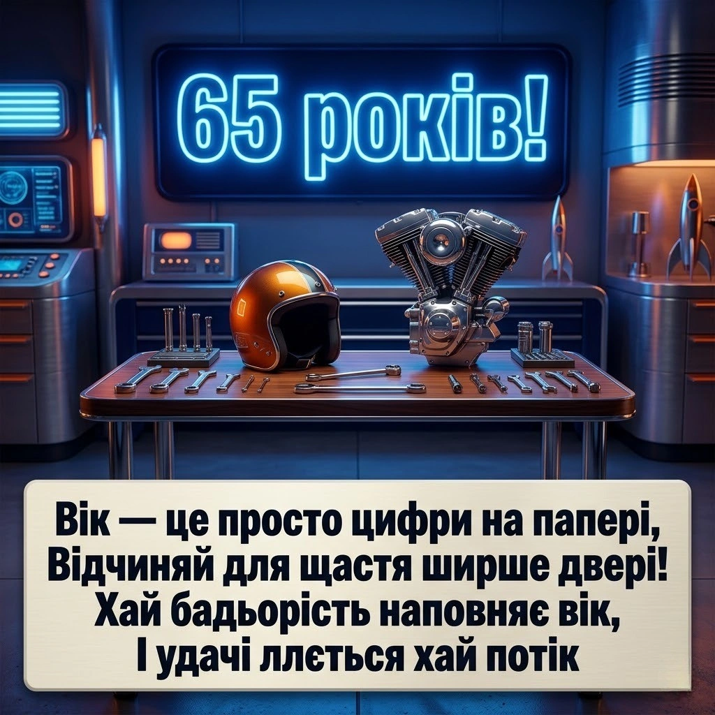 Картинки з ювілеєм 65 років для чоловіка: найкращі листівки та привітання