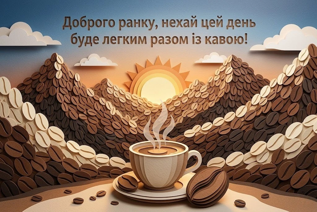 Філіжанка запашної кави для доброго ранку: душевні побажання та красиві листівки