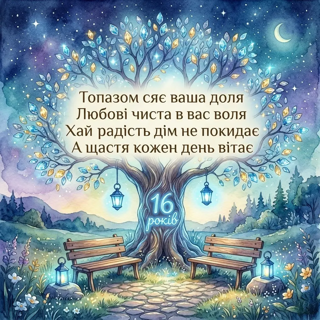 Топазова річниця: підбірка натхненних привітань до 16-річчя шлюбу