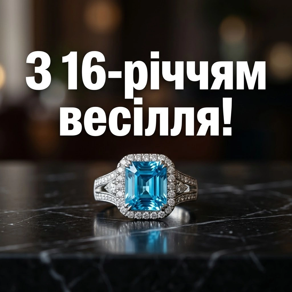 Топазова річниця: підбірка натхненних привітань до 16-річчя шлюбу